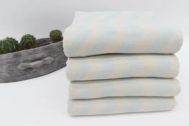 Personalized Bridesmaid Gift, Holiday Towel, Quick-dry peshtemal, Hammam towel, Baby Boy Gift, Summer Gift Ideas, 70x40 Cotton Zigzag Design Towel - 7