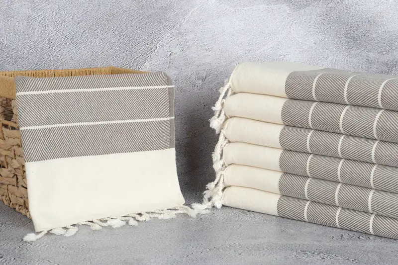 Kitchen Towel, Wedding Favors, Bachelorette Party Items, Monogram Hand Towel, 36x16 Cotton Striped Towel, Maid Of Honor Gift, Handmade Gift - 3