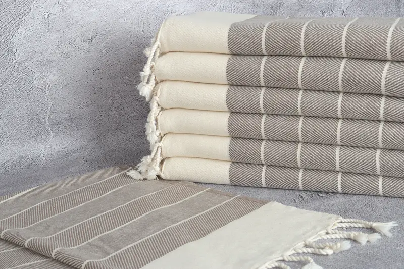 Kitchen Towel, Wedding Favors, Bachelorette Party Items, Monogram Hand Towel, 36x16 Cotton Striped Towel, Maid Of Honor Gift, Handmade Gift - 2