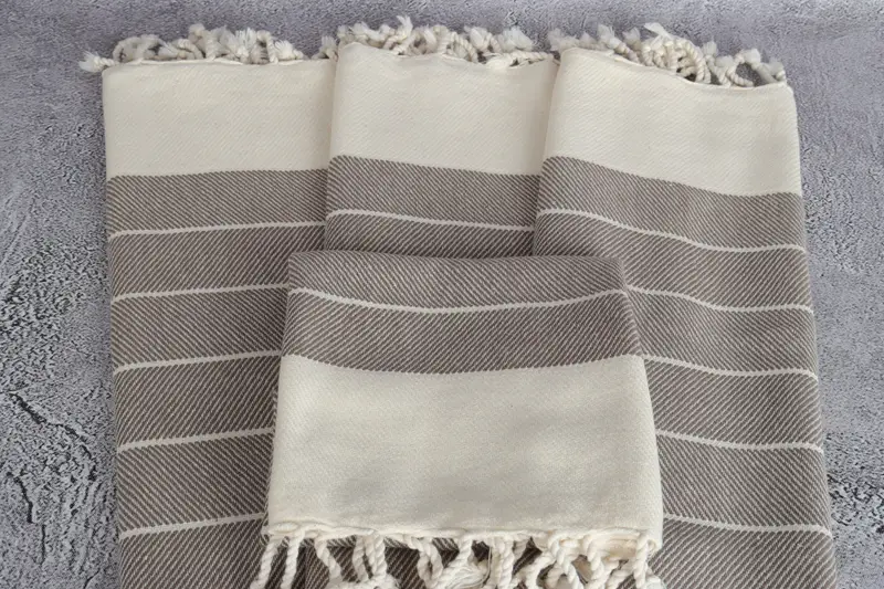 Kitchen Towel, Wedding Favors, Bachelorette Party Items, Monogram Hand Towel, 36x16 Cotton Striped Towel, Maid Of Honor Gift, Handmade Gift - 4