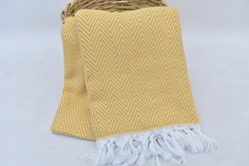 Bachelorette Party Decorations, Decorative Blanket, First Wedding Anniversary Gift, 96x80 Cotton Chevron Towel, Tablecloth, Boho Throw Blankets - 8