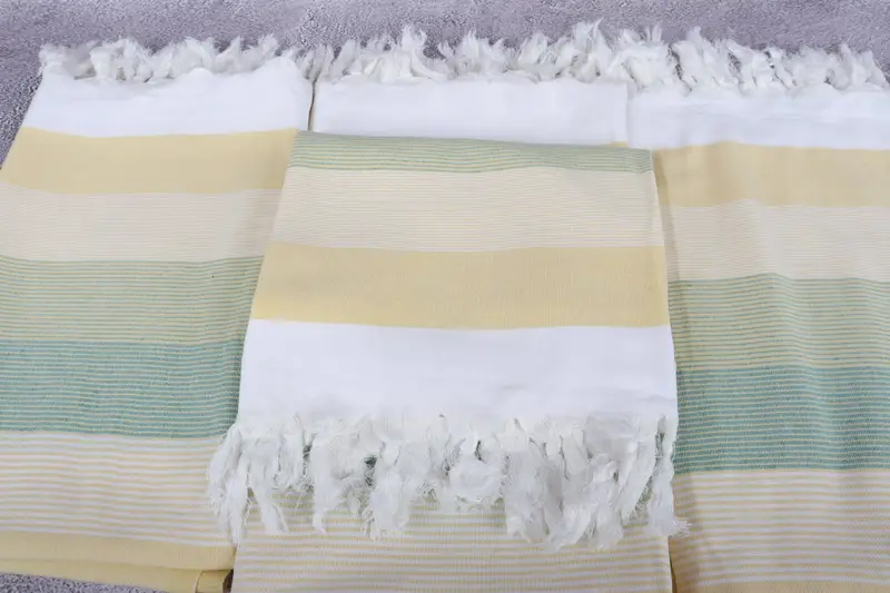 Hammam towel, Thin towel, Personalized Turkish Towel, First Wedding Anniversary Gift, Maid Of Honor Gift, Travel Towel, 68x40 Cotton Striped Towel - 4
