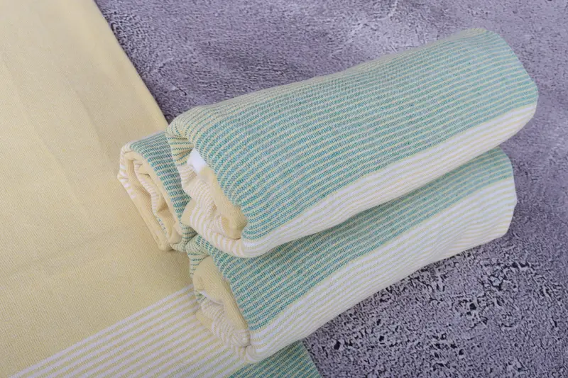 Hammam towel, Thin towel, Personalized Turkish Towel, First Wedding Anniversary Gift, Maid Of Honor Gift, Travel Towel, 68x40 Cotton Striped Towel - 7