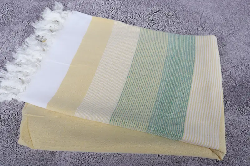 Hammam towel, Thin towel, Personalized Turkish Towel, First Wedding Anniversary Gift, Maid Of Honor Gift, Travel Towel, 68x40 Cotton Striped Towel - 6