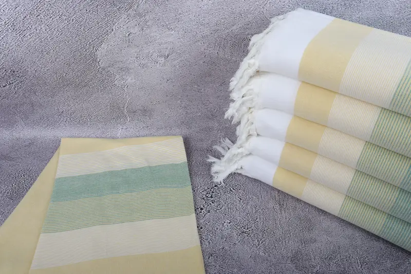 Hammam towel, Thin towel, Personalized Turkish Towel, First Wedding Anniversary Gift, Maid Of Honor Gift, Travel Towel, 68x40 Cotton Striped Towel - 2