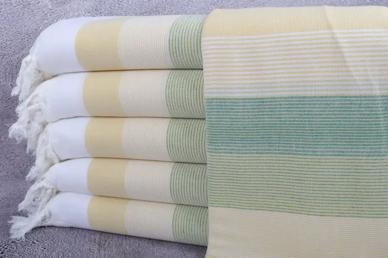 Hammam towel, Thin towel, Personalized Turkish Towel, First Wedding Anniversary Gift, Maid Of Honor Gift, Travel Towel, 68x40 Cotton Striped Towel - 1