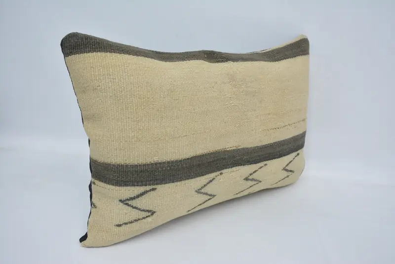 16x24 Beige Pillow Case, Cushion Case, Chair Pillow Cover, Kilim Pillow, Retro Cushion Cover, Pattern Throw Pillow Case, Gift Pillow, Turkish Pillow - 3