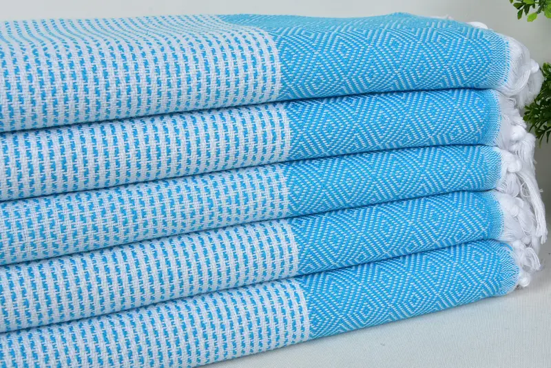 Best Friend Gift, Birthday Gift, Peshtemal Towel, Organic Cotton Towel, Kids Beach Towel, 70x40 Cotton Diamond Towel, Monogram Beach Towel - 3