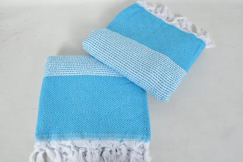 Best Friend Gift, Birthday Gift, Peshtemal Towel, Organic Cotton Towel, Kids Beach Towel, 70x40 Cotton Diamond Towel, Monogram Beach Towel - 6
