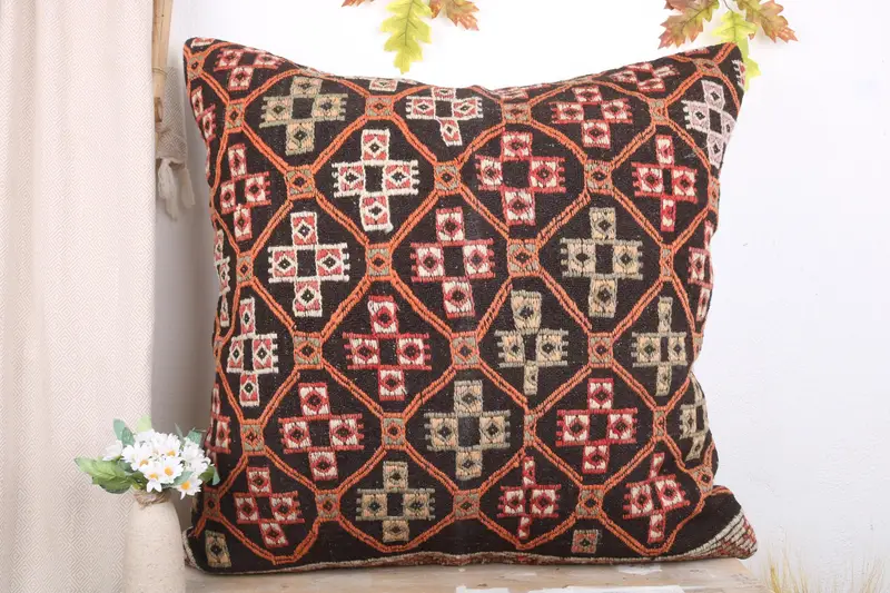 32x32 Brown Pillow Cover, Chair Cushion Cover, Pillow for Couch, Handmade Cushion Cover, Cushion Cover, Gift Pillow, Interior Designer Pillow - 2