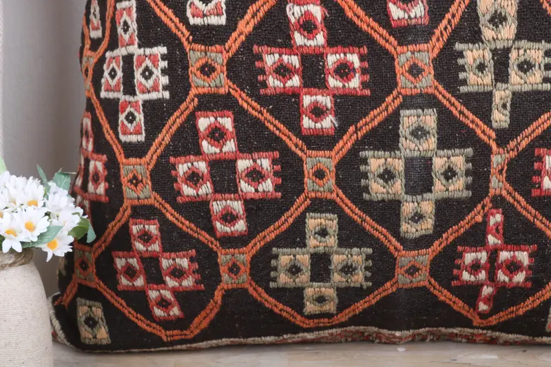 32x32 Brown Pillow Cover, Chair Cushion Cover, Pillow for Couch, Handmade Cushion Cover, Cushion Cover, Gift Pillow, Interior Designer Pillow - 3