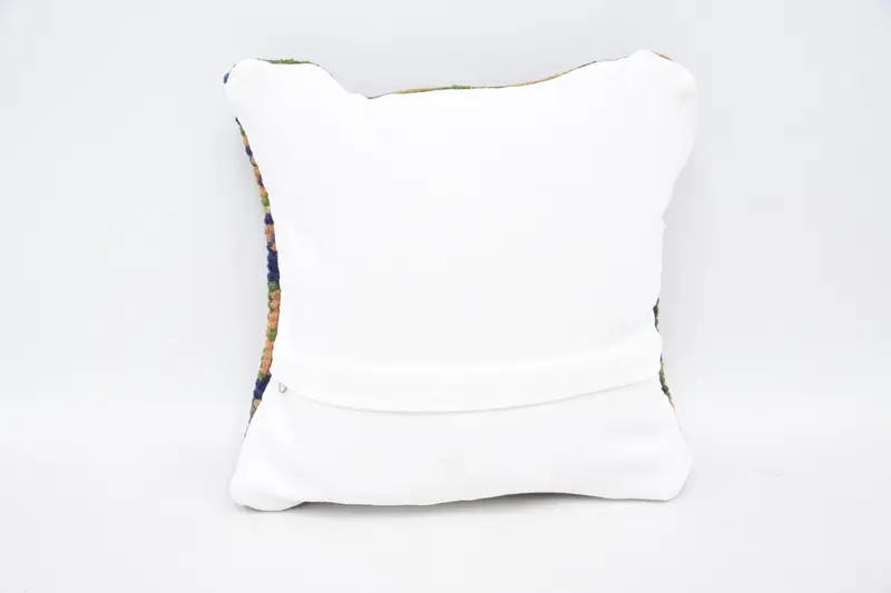 Pillow for Couch, Ikat Pillow Sham, Boho Pillow, Pillow Case, 12x12 Orange Cushion, Turkish Corner Cushion, Kilim Pillow, Ethnic Throw Pillow - 6