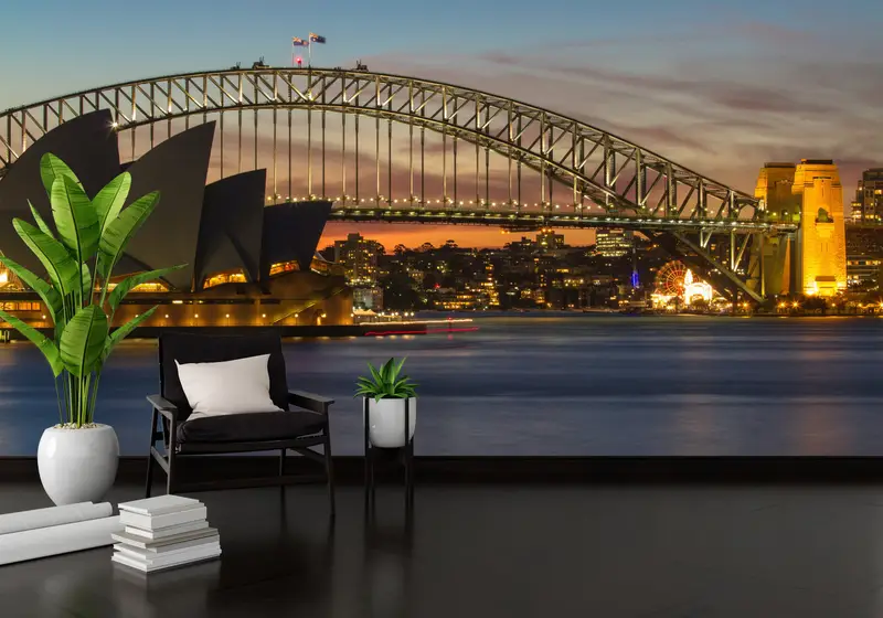 Paper Wall Art ,Royal Botanic Garden,Australia Landcape Wall Mural,Modern Wall Paper,3d Wall Paper,Cityscape Wallpaper, - 2