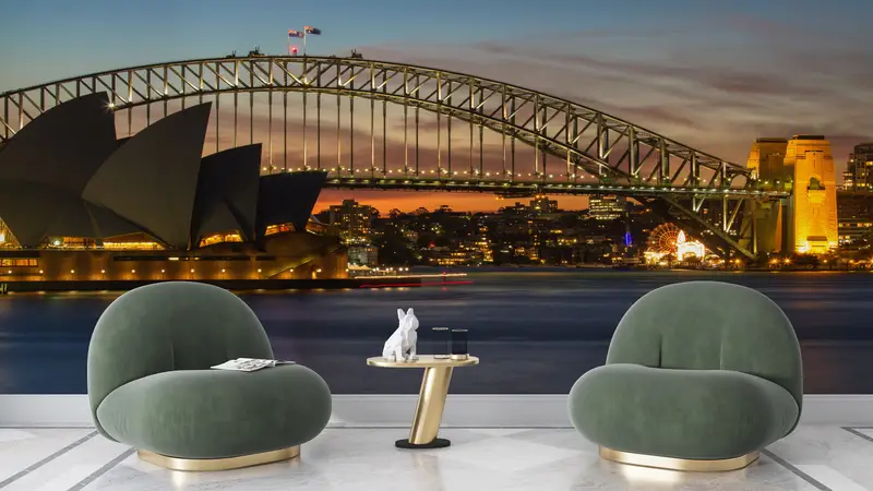 Paper Wall Art ,Royal Botanic Garden,Australia Landcape Wall Mural,Modern Wall Paper,3d Wall Paper,Cityscape Wallpaper, - 4