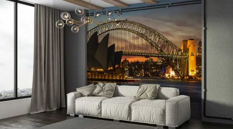 Paper Wall Art ,Royal Botanic Garden,Australia Landcape Wall Mural,Modern Wall Paper,3d Wall Paper,Cityscape Wallpaper, - 3
