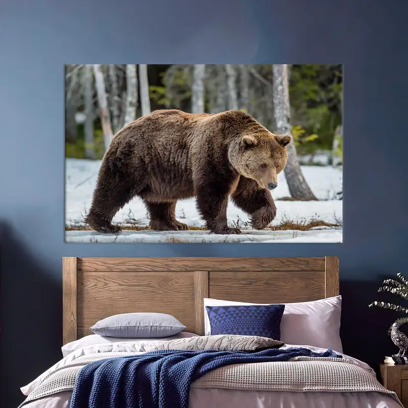 Wildlife Bear Canvas: Majestätische Wildtierkunst für Loft & Man Cave
