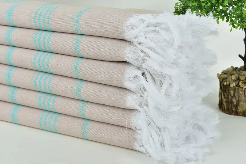 70x40 Cotton Striped Towel, Bridesmaid Gift Towel, Christmas Favors, Beach Bachelorette Party Decorations, Gifts For Him, Bridal Shower Favors - 3