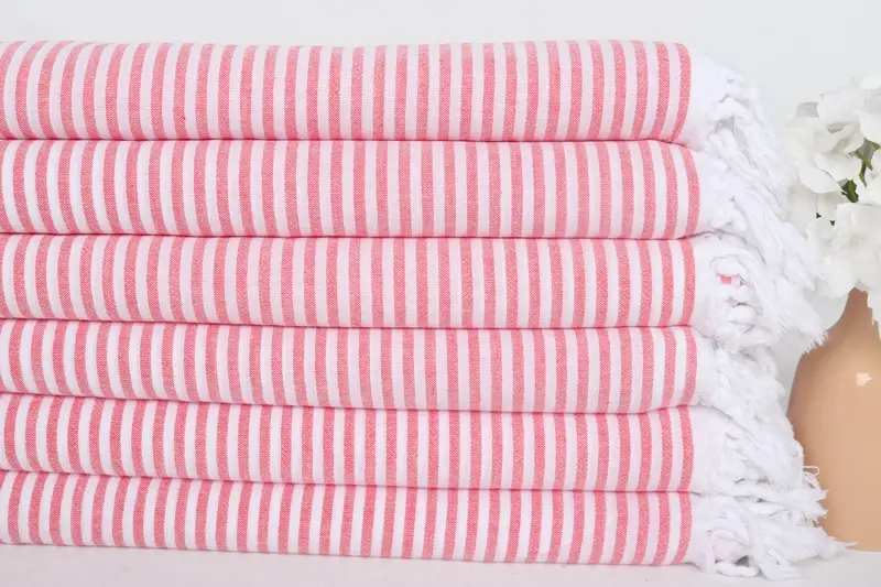 Beach Towel Gift, Beach Towel Bulk, Wedding Day Gift For Bride, Lightweight Turkish towel, 68x36 Cotton Striped Towel, Housewarming Gift - 3