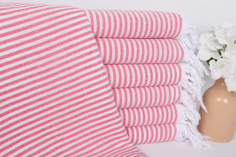 Beach Towel Gift, Beach Towel Bulk, Wedding Day Gift For Bride, Lightweight Turkish towel, 68x36 Cotton Striped Towel, Housewarming Gift - 1