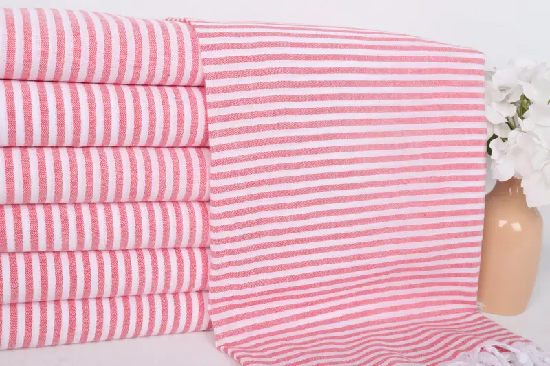 Beach Towel Gift, Beach Towel Bulk, Wedding Day Gift For Bride, Lightweight Turkish towel, 68x36 Cotton Striped Towel, Housewarming Gift - 2