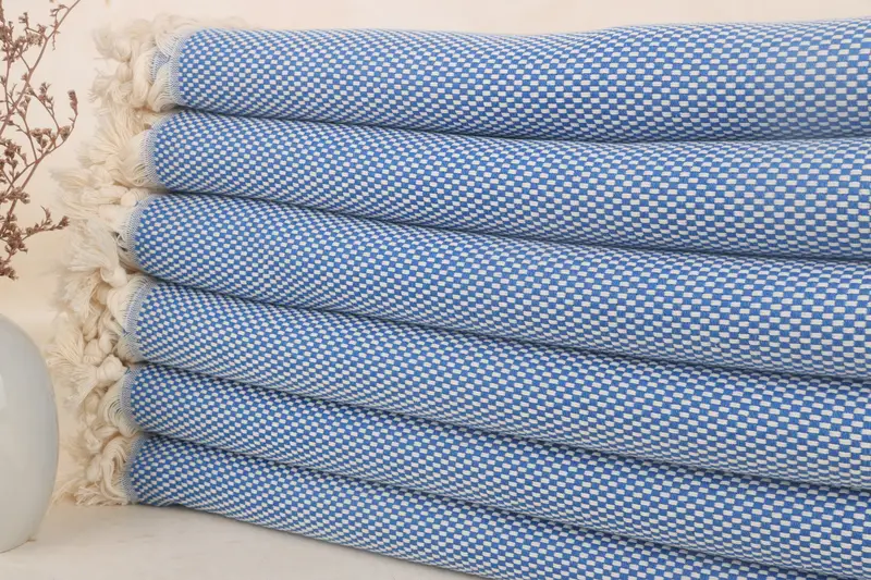 Toalla de regalo para dama de honor, saxofón personalizado con lunares azules, 40x71 pulgadas