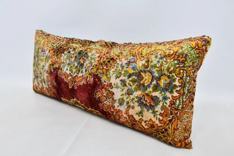 Handmade Kilim Cushion, Cushion Cover, Kilim Pillow, Cotton Pillow Case, Office Chair Cushion Cover, Vintage Kilim Throw Pillow, 16x36 Red Pillow - 4