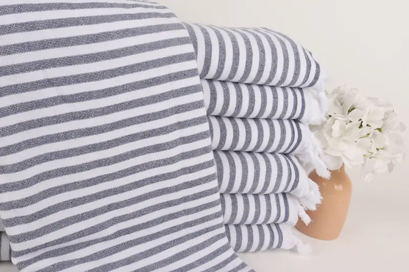 Cotton Towel Navy Terry, Personalized, 36x71 Inches