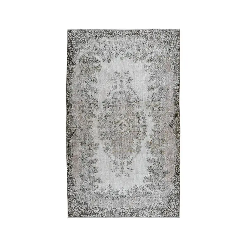 Turkish Oushak Large Rug 5.5x9.3 ft (169x283 cm), Vintage Gray Rug - 1