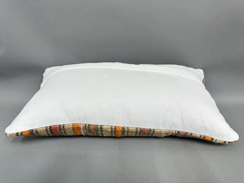 Handmade Kilim Cushion, Retro Pillow Sham, Interior Designer Pillow, Pillow Cover, 12x20 Beige Cushion Case, Sofa Pillow Case, Home Decor Pillow - 7