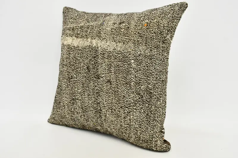 Bench Pillow Case, Accent Throw Cushion, Pillow Cover, Pillow for Couch, 20x20 Brown Cushion Cover, Ethnical Kilim Rug Pillow, Pillow for Sofa - 3