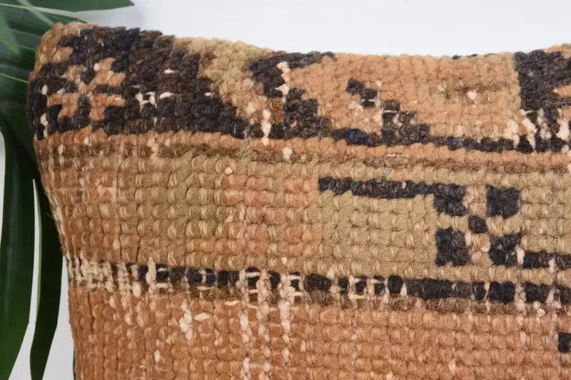 Turkish Pillow, 12x12 Beige Cushion Case, Interior Designer Pillow, Shabby Chic Cushion Case, Ethnical Kilim Rug Pillow, Pillow Cover - 2