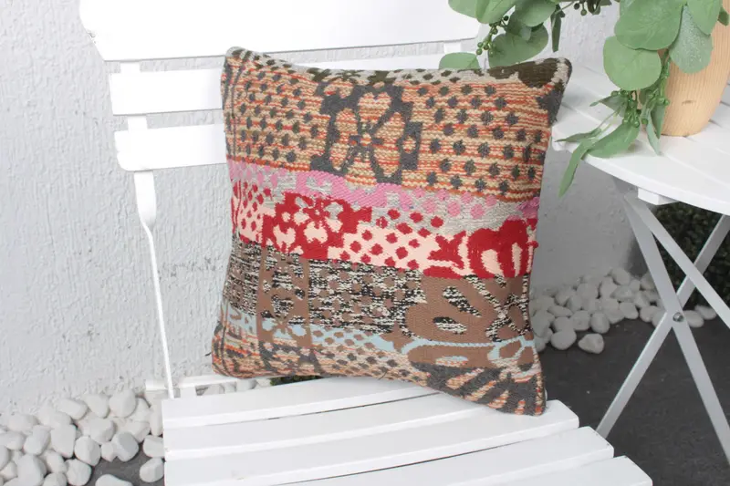 Alfombra Oriental Roja Hecha A Mano, Decoración Elegante 3x3m