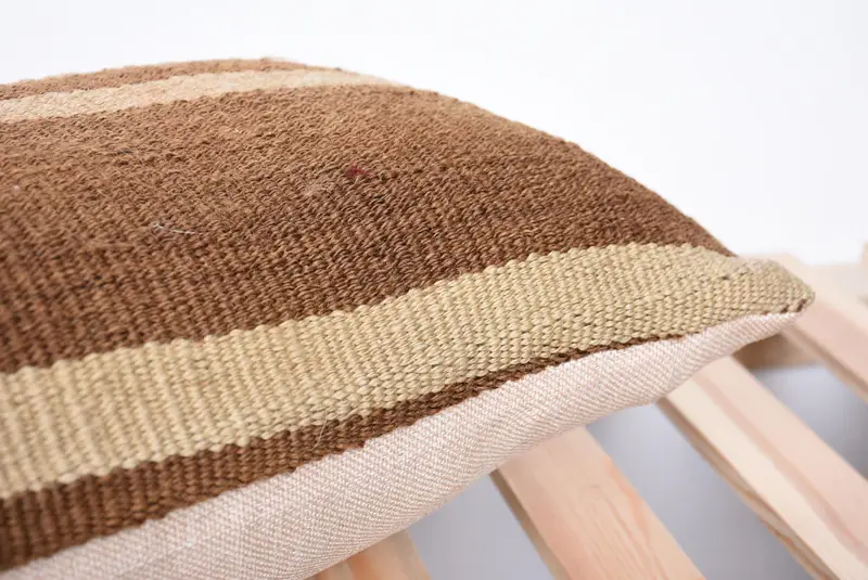 12x24 Brown Pillow Case, Handmade Cushion Cover, Gift Pillow, Cushion Cover, Sustainable Pillow Cover, Antique Pillows, Boho Pillow Sham Cover - 7