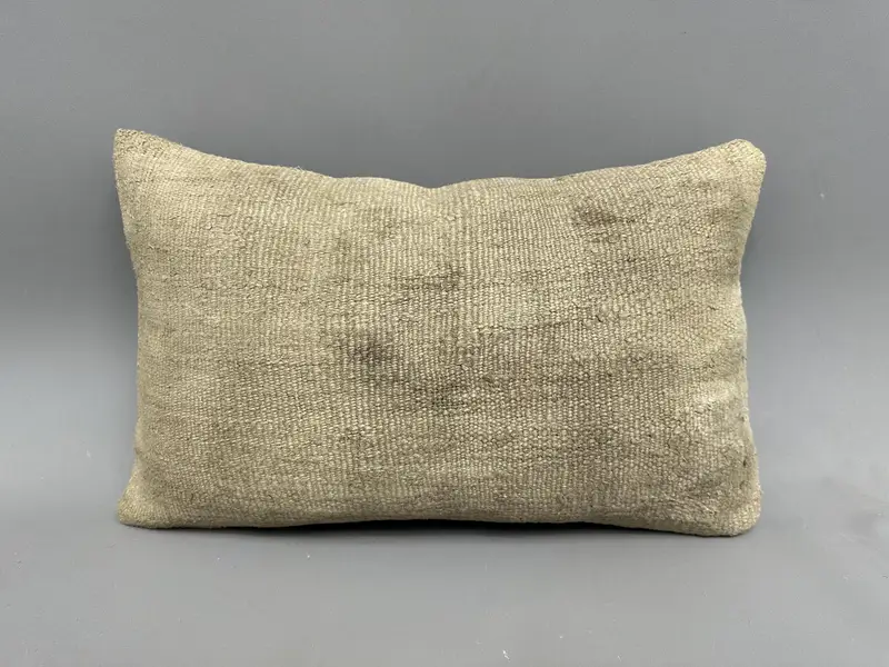 Ethnic Pillow Case, Bolster Pillow, Throw Kilim Pillow, Kilim Cushion Sham, Vintage Pillow, 12x20 Beige Cushion Case, Cushion Cover - 4