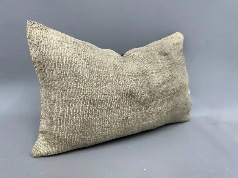 Ethnic Pillow Case, Bolster Pillow, Throw Kilim Pillow, Kilim Cushion Sham, Vintage Pillow, 12x20 Beige Cushion Case, Cushion Cover - 2