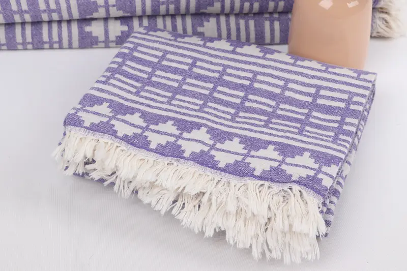Bridal Gifts, Wedding Towel, 70x40 Cotton Kilim Design Towel, Beach Theme Bachelorette Party Gifts, Hammam towel, Bridesmaid Gifts, Beach towel - 6