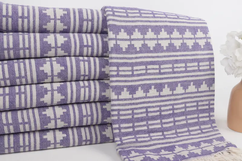 Bridal Gifts, Wedding Towel, 70x40 Cotton Kilim Design Towel, Beach Theme Bachelorette Party Gifts, Hammam towel, Bridesmaid Gifts, Beach towel - 3