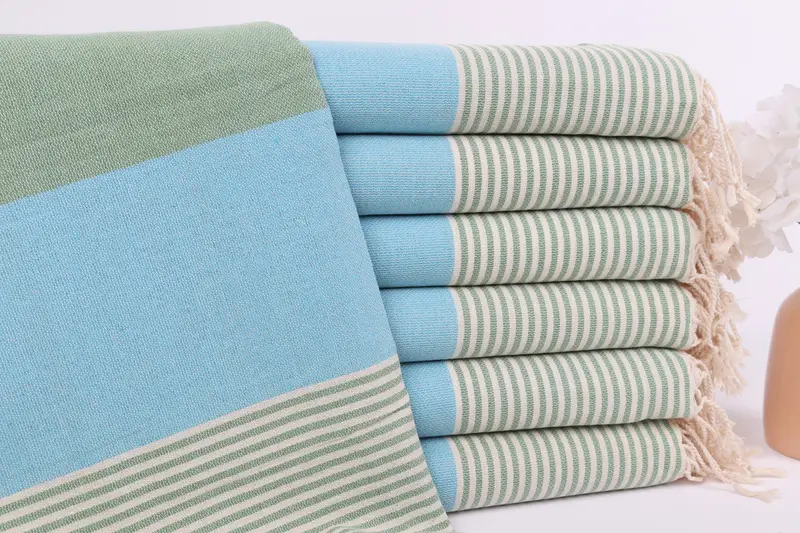 Quick-Dry Beach Towel, Custom Gift, Oversized Beach Towel, 68x40 Cotton Striped Towel, Gift Towel, Friends Beach Towel, Absorbent Turkish towel - 1