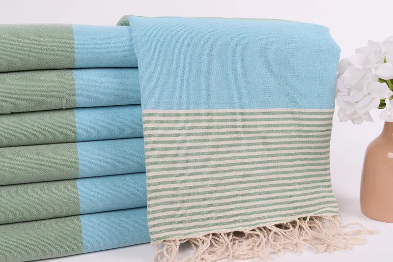 Quick-Dry Beach Towel, Custom Gift, Oversized Beach Towel, 68x40 Cotton Striped Towel, Gift Towel, Friends Beach Towel, Absorbent Turkish towel - 2