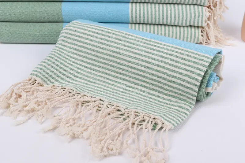 Quick-Dry Beach Towel, Custom Gift, Oversized Beach Towel, 68x40 Cotton Striped Towel, Gift Towel, Friends Beach Towel, Absorbent Turkish towel - 4