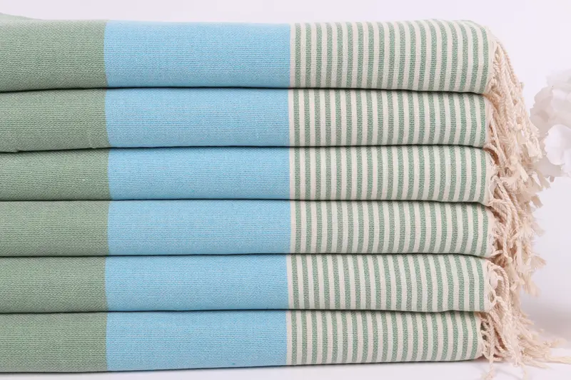 Quick-Dry Beach Towel, Custom Gift, Oversized Beach Towel, 68x40 Cotton Striped Towel, Gift Towel, Friends Beach Towel, Absorbent Turkish towel - 3