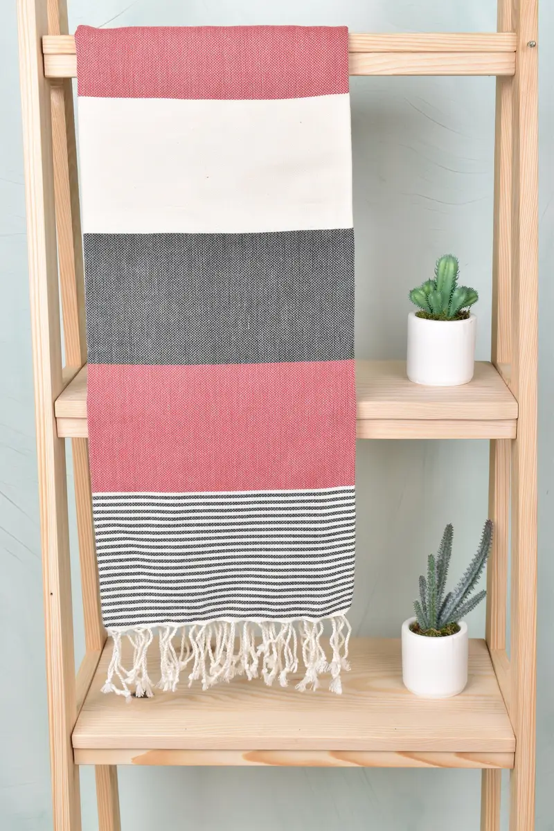 Family Gift Basket, Gift For Best Friend, Personalized Bridesmaid Gift, Personalized Wedding Gift, 68x40 Cotton Striped Towel, Custom Gift - 8