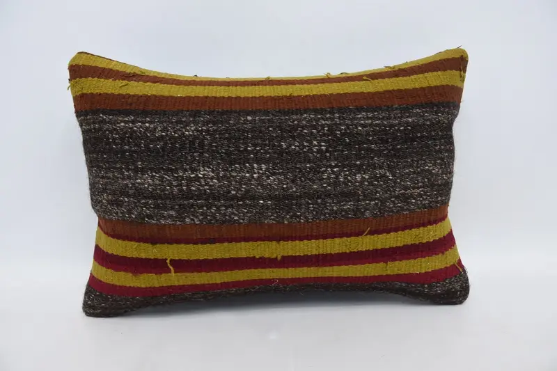 16x24 Brown Pillow Case, Vintage Kilim Throw Pillow, Vintage Pillow, Pillow Case, Couch Pillow Case, Boho Throw Pillow Case, Kilim Cushion Sham - 1