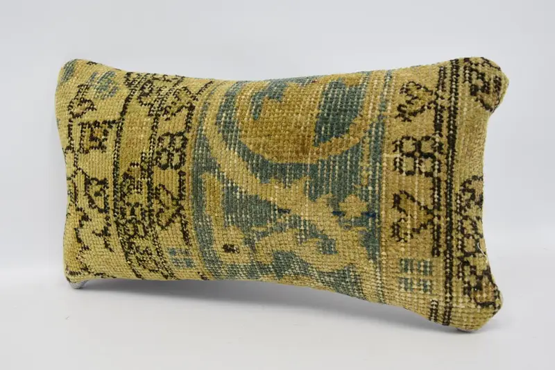 8x16 Beige Cushion Case, Bolster Throw Pillow, Muted Pillow Sham, Kilim Cushion Sham, Pillow for Couch, Kilim Pillow, Cushion - 4