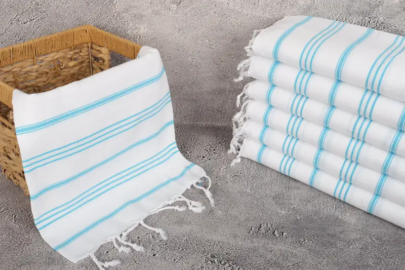 Holiday Towel, Girl Trip Party Favor, Memorial Gift, Monogram Hand Towel, 40x24 Cotton Striped Towel, Monogrammed Hand Towel, Bridesmaid Gifts - 3