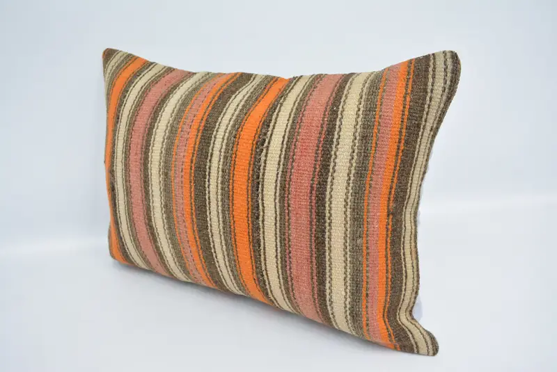 Handmade Kilim Cushion, Bed Pillow Case, Designer Throw Cushion, Throw Kilim Pillow, 20x28 Beige Pillow, Pillow, Ethnical Kilim Rug Pillow - 4
