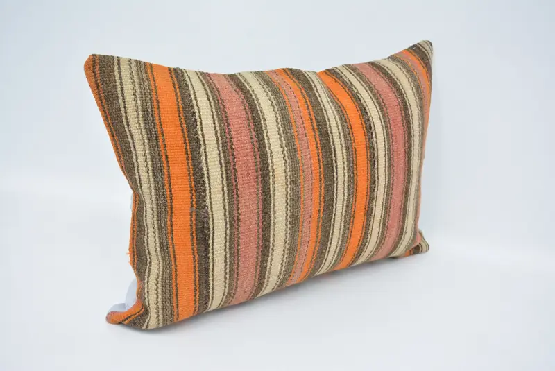 Handmade Kilim Cushion, Bed Pillow Case, Designer Throw Cushion, Throw Kilim Pillow, 20x28 Beige Pillow, Pillow, Ethnical Kilim Rug Pillow - 3