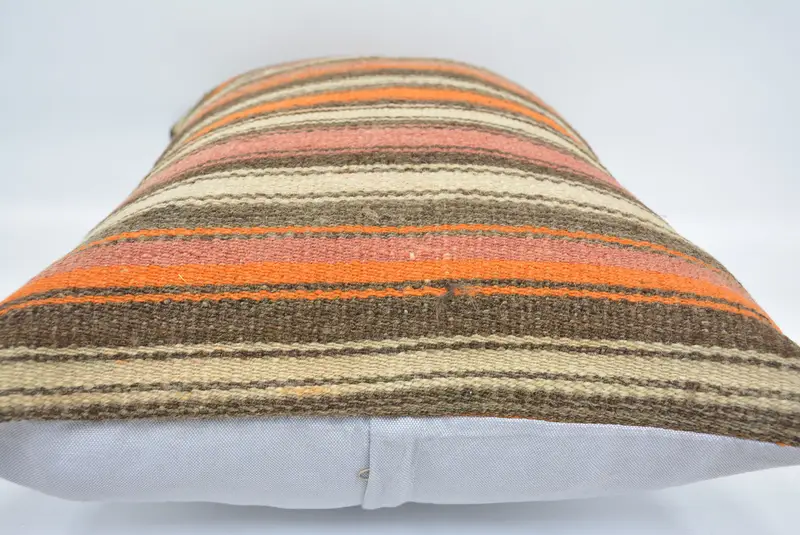 Handmade Kilim Cushion, Bed Pillow Case, Designer Throw Cushion, Throw Kilim Pillow, 20x28 Beige Pillow, Pillow, Ethnical Kilim Rug Pillow - 5