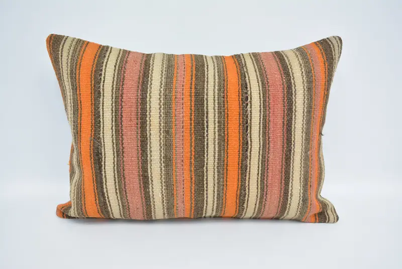 Handmade Kilim Cushion, Bed Pillow Case, Designer Throw Cushion, Throw Kilim Pillow, 20x28 Beige Pillow, Pillow, Ethnical Kilim Rug Pillow - 1