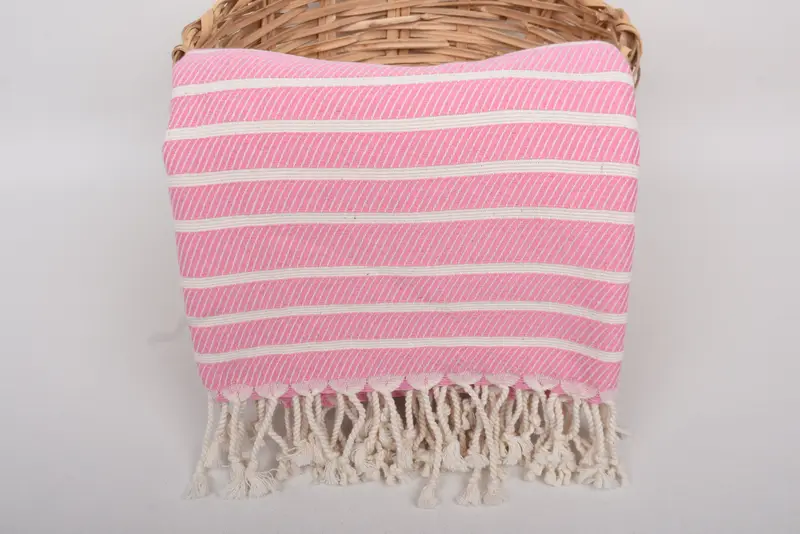 Home Decor Towel, Embroidered Towel, 70x40 Bamboo Striped Towel, Absorbent Turkish towel, Cotton towel, Summer Gift Ideas, Custom Towel Beach - 5